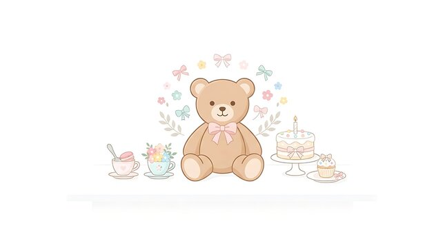 teddybear  birthday theme or baby shower theme