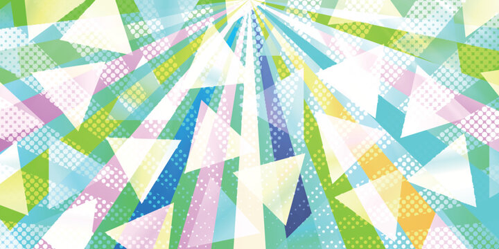 Vibrant Abstract Geometric Background with Pastel Colors