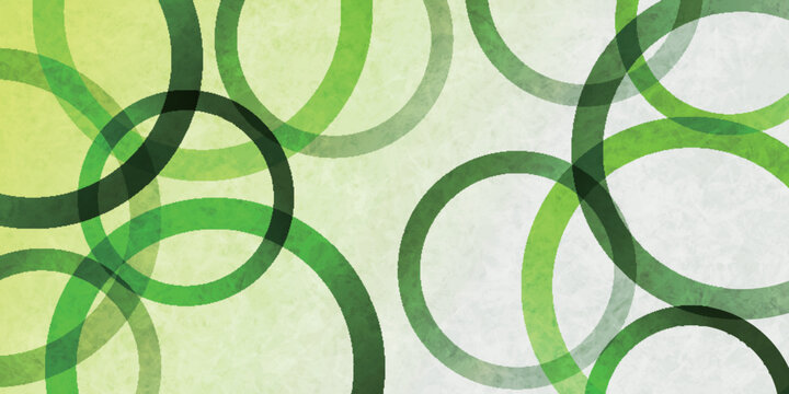 Abstract Green Circles Pattern Background Design