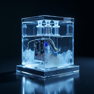 Electroplating Microcomponent with Chrome Layer Inside Glass Electrochemical Chamber