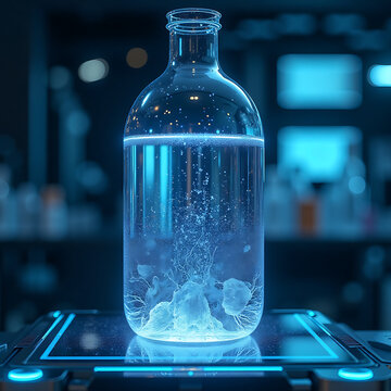Supersaturated Solution Initiating Crystal Formation Inside Precision Glass Vessel