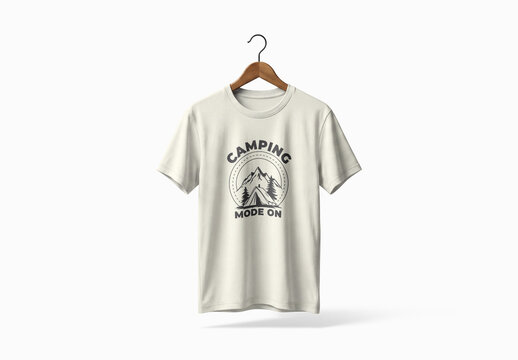 Minimal Camping Adventure T Shirt Design for Mens Fashion