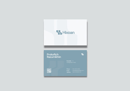 Corporate Business Card Layout with Modern Typography