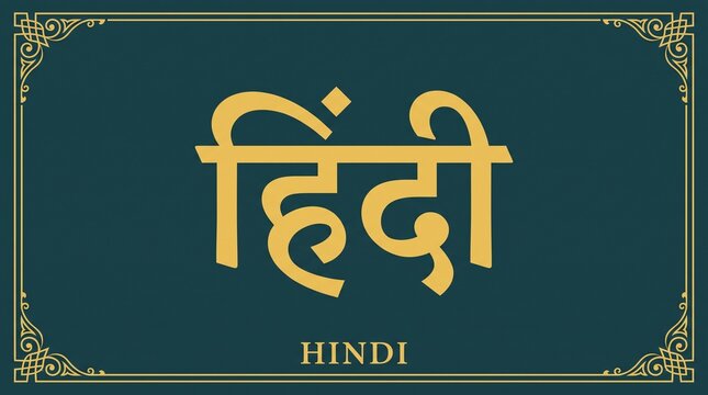 Hindi language with classical background .Hindi is the official language of India along with English