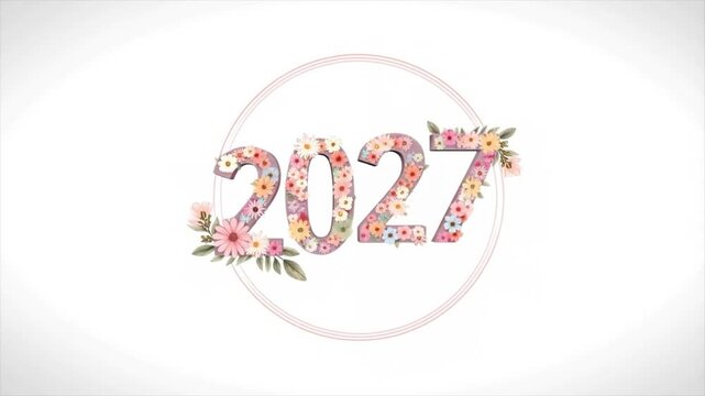 Luxury beautiful colorful 2027 different many flower and leaf design video