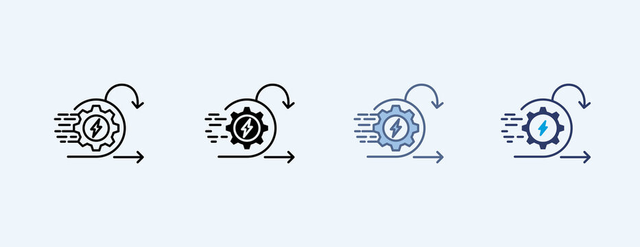 Execution Multiple Icon Illustration Vector