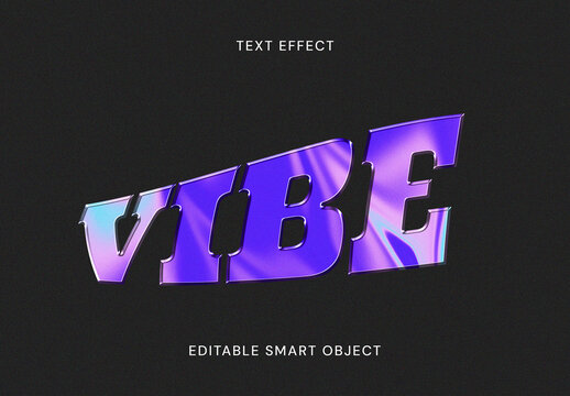 Warped Chrome Text Effect