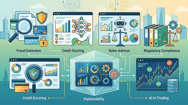 Fintech artificial intelligence concepts for banking and trading