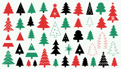 Obraz premium christmas tree seamless pattern
