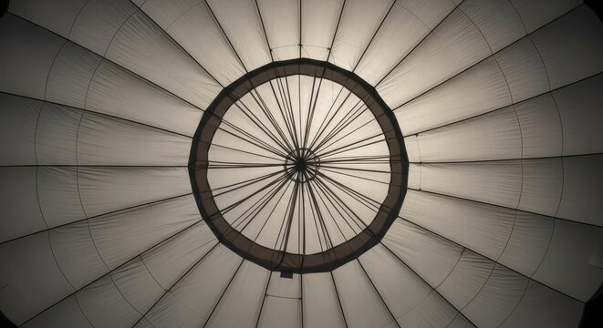 View Inside A Hot Air Balloon With Radial Structure
