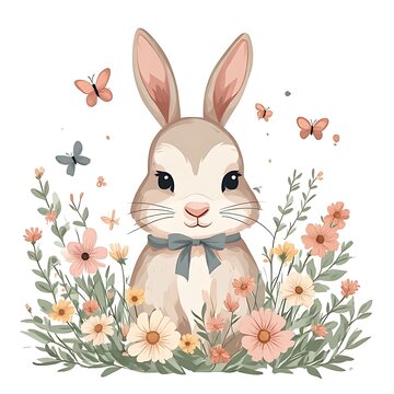 bunny theme for birthay baby shower , wallpaper