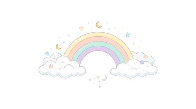 rainbow and clouds
