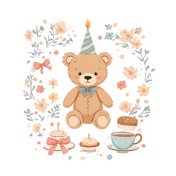 teddy beara birthday theme for boy and girl