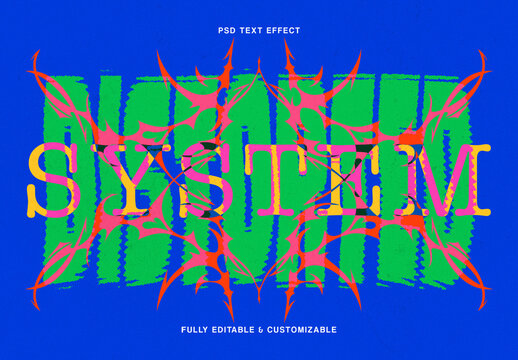 Distorted Liquid Text Effect