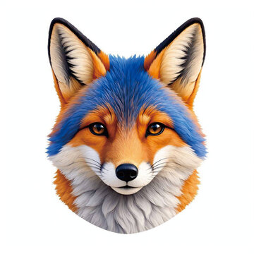 red fox isolated on white