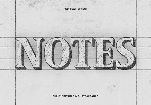 Paper Note Text Effect