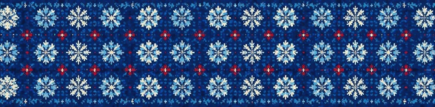 Blue geometric Christmas knit seamless pattern , pullover, seamless, crochet