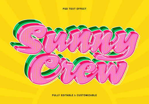 Sunny Summer Bright Text Effect
