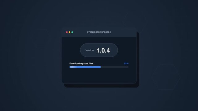 System Core Software Update Progress Screen