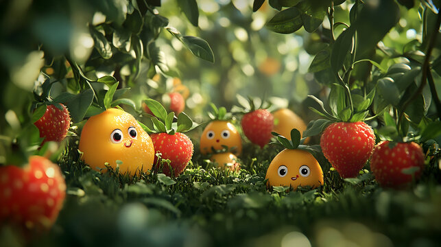 easter eggs in the garden