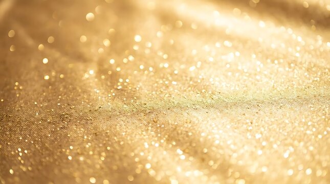 Golden glitter sparkle abstract background with soft light