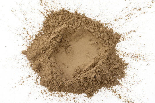 Top-Down Still Life of Fine Light Brown Clay Powder