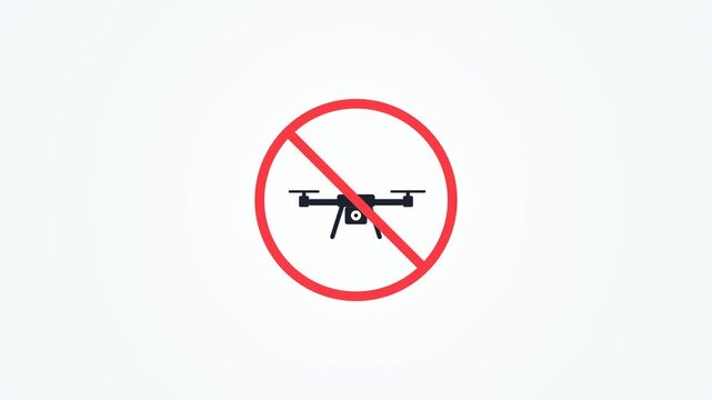 Drone flight restriction symbol animation