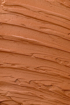 Still Life Texture of Hand Smear Reddish Brown Clay