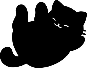 Cute Black Cat Silhouette Illustration © Lembayungvibe
