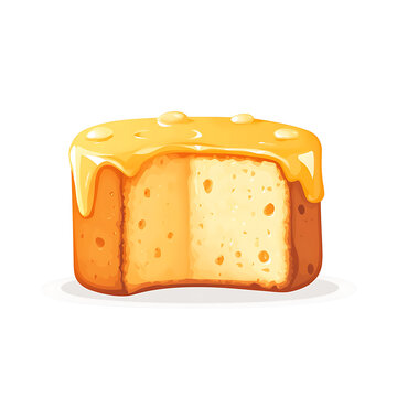 Fresh baked bread illustration in cartoon style