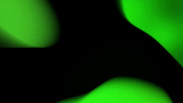 Abstract glowing green light orbs floating in darkness a dark background