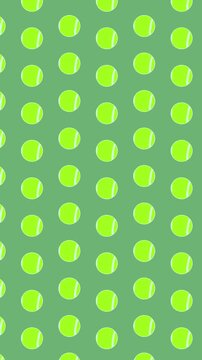 Tennis Ball Animation Pattern green vertical background