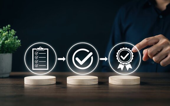 Quality assurance and business process compliance concept