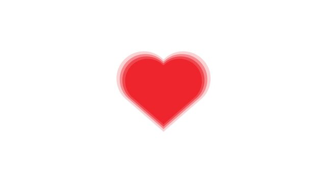 Red Healthy Heartbeat Pulse Medical Health Concept Loop Motion Graphic Animation