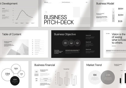 Business Pitch Deck Presentation Layout
