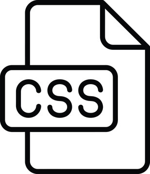 Document file icon labeled with css text document programming development extension software