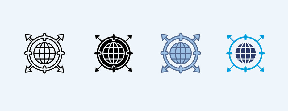 Network Multiple Icon Illustration Vector