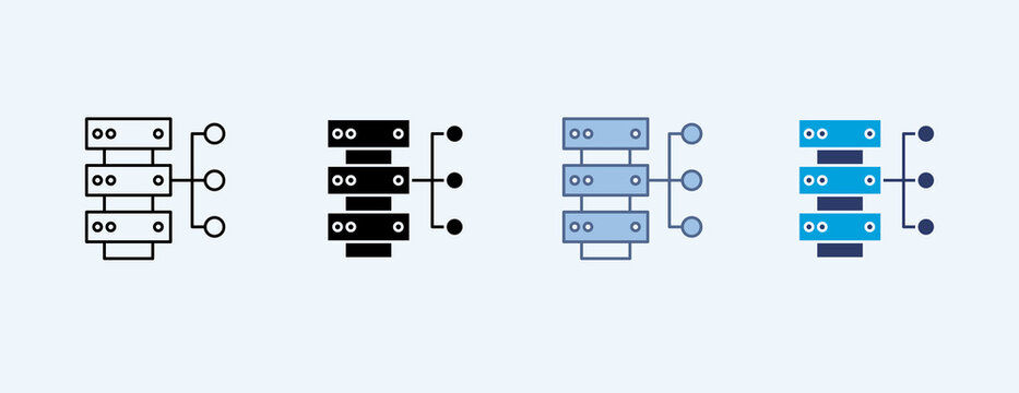 Data Mining Multiple Icon Illustration Vector