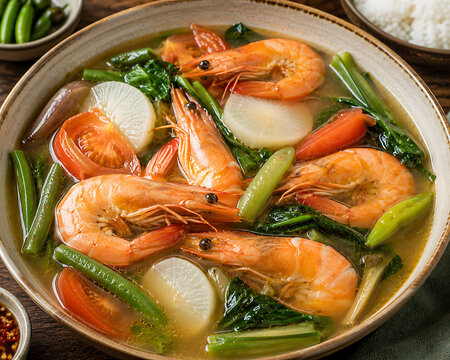 Sinigang na Hipon (Filipino Sour Shrimp Soup)