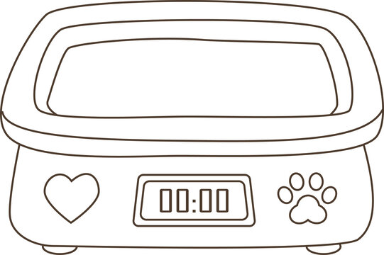 Cute Digital Pet Scale with paw print Outline