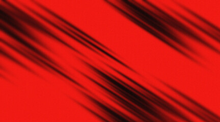 Abstract red background with diagonal black motion lines and grain texture