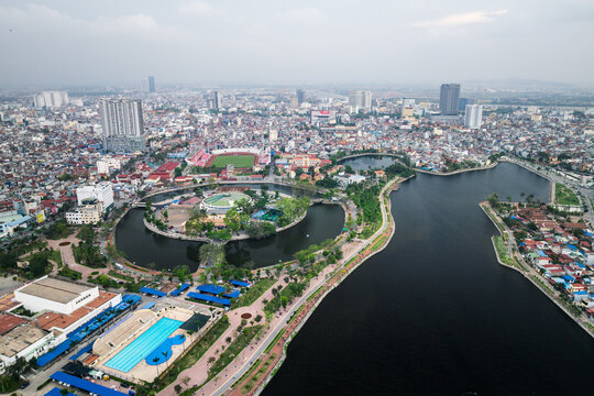 Aerial view of Haiphong city, Vietnam