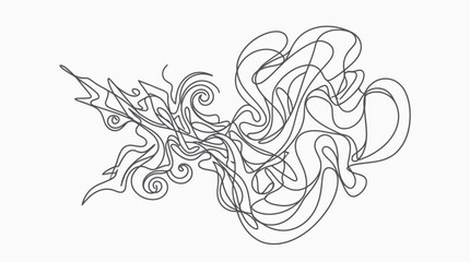 Fototapeta premium Abstract Line Art Swirl Design