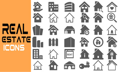 Fototapeta premium real estate icons