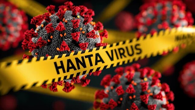 Hanta Virus Warning Sign Infection Risk Disease Spread Public Health Alert Quarantine Zone Contamination Scene Epidemic Caution
