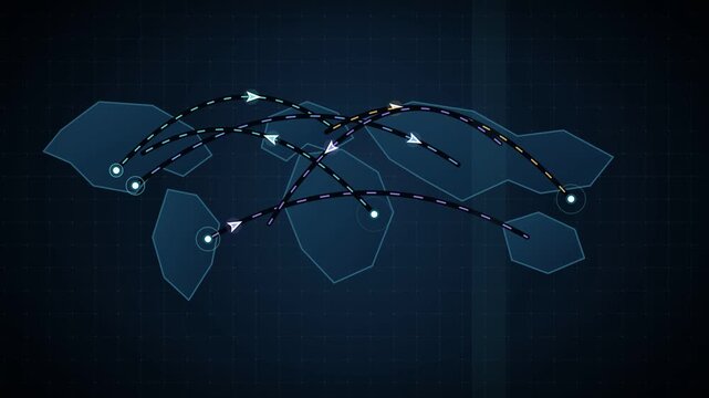 Global Flight Paths Across a Dark Technology Map