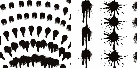 black spray paint graffiti strokes on white background urban art street splatter dripping effect artistic expression creative design vector illustration graphic element modern © Bithi