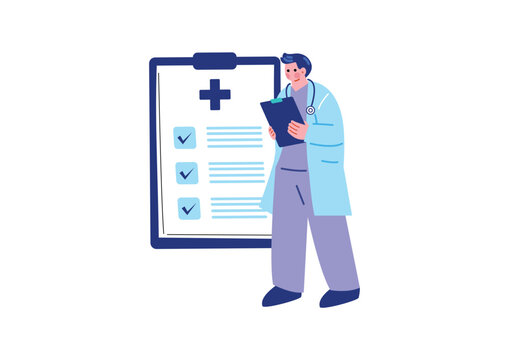 Medical and healthcare illustration set