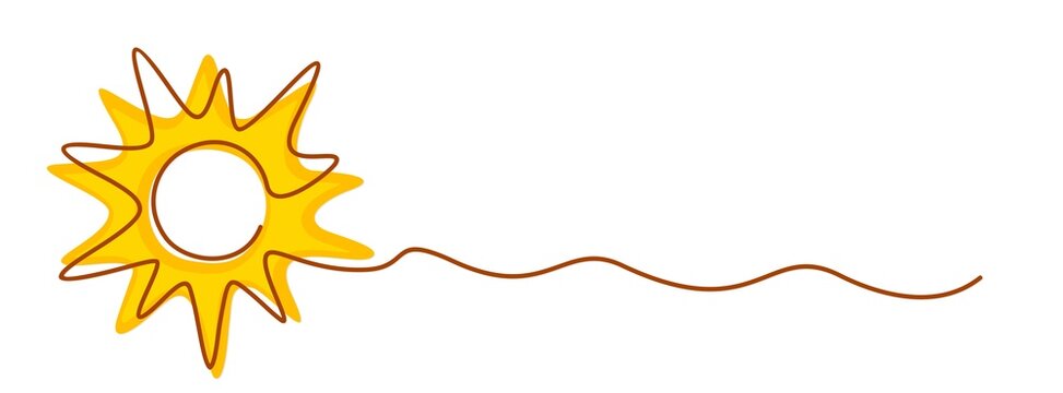 The one line symbol of the stylized summer sun.
