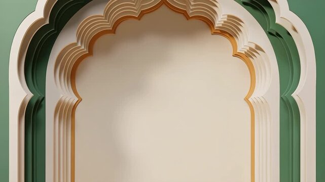 Decorative archway in indian flag colors for national holiday. 4K Video